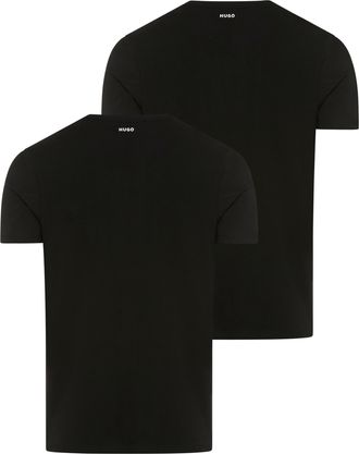 HUGO BOSS T-Shirt HUGO HUGO-V, Herren, Gr. XXL, schwarz001, Single Jersey, Obermaterial: 96% Baumwolle, 4% Elasthan, unifarben, slim fit normal, V-Ausschnitt, a