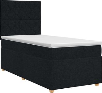 vidaXL Letto Box Spring Con Materasso Nero 80 X 200 Cm Tessuto Vidaxl