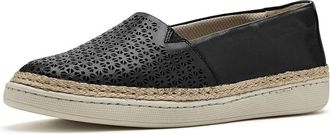 Trotters Accent Perf Womens Flat Shoes Black : 10.5 W (D), Leather