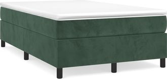 vidaXL Vidaxl - Cama Box Spring Con Colch&oacute;n Terciopelo Verde Oscuro 120x190 Cm
