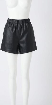 Z Supply Tia Faux Leather Short In Black