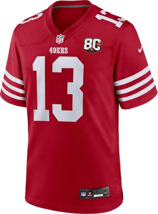 Nike Brock Purdy San Francisco 49ers 80th Anniversary Nike Mens NFL Game Jersey in Red | 67NMSAGH9BF-WN2