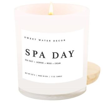Sweet Water Decor 11oz White Jar Candle - Spa Scents in Spa Day at Nordstrom