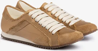 Pedro Garcia Metallic frayed satin sneaker | Cristina| Spring Summer 26 |PEDRO GARCIA