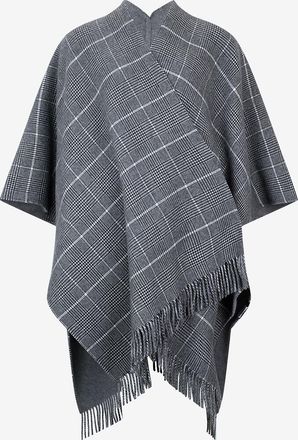 Brunello Cucinelli Zweilagiges Kaschmircape mit Glencheck-Karos