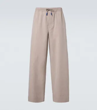 Loewe Wool and cotton wide-leg pants