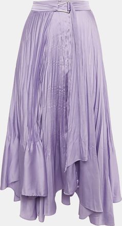 Jonathan Simkhai Jonathan Simkhai Lavender Plisses Buckle Detail Mckenna Midi Skirt