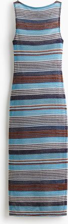 H&M Glittery hole-knit dress - Blau/Braun