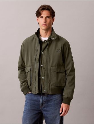 Calvin Klein Jeans Calvin Klein Mens Cotton Flannel Lined Jacket - Green - XL