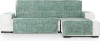 Eysa Funda de sofá chaise longue extra práctica derecha verde 290 cm