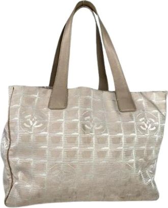 Chanel Pre-owned Vintage Tote Bag - Dames - Vintage Shopper - Beige - ONE Size - Vintage