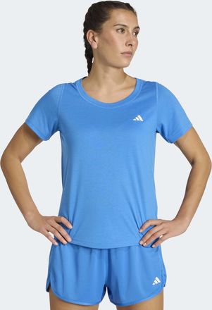 adidas T-Shirt ADIDAS PERFORMANCE WORKOUT ESSENTIALS MIT TIEFEM AUSSCHNITT, Damen, Gr. XXL, ray blau, Obermaterial: 70% Polyester, 30% Viskose, Shirts T-Shir