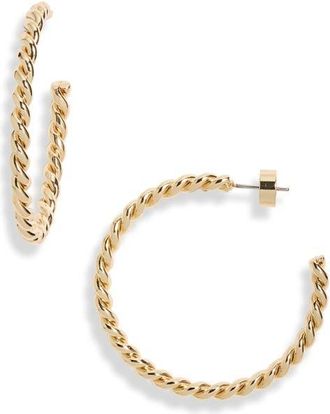 Nordstrom Twisted Rope Hoop Earrings in Gold at Nordstrom