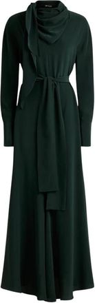 Kiton Zijden Elegante Jurk - Dames - Maxi kleedjes - Groen - M - Kleedjes