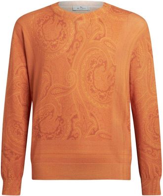 Etro Maglione con stampa paisley - Arancione