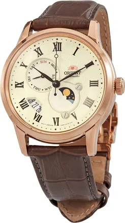 Orient Sun and Moon Automatic Champagne Dial Mens Watch RA-AK0007S10B