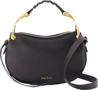 Alexander McQueen Tassen, Dames, Zwart, ONE Size, Wishbone Mini Crossbody