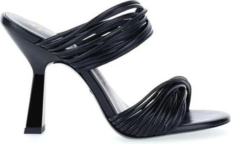 Patrizia Pepe Heeled Mules - Dames - Muiltjes - Zwart - 40 EU - Leer - Schoenen