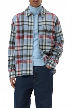 Closed Zipped Shirt In Nordic Blue