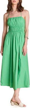 English Factory Smocked Sleeveless Maxi Dress in Green at Nordstrom, Size X-Small