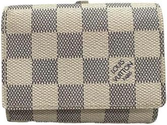 Louis Vuitton Pre-owned Enveloppe Cartes de Visite Damier Azur Card Case - Dames - Vintage Accessoires - Wit - ONE Size - Vintage