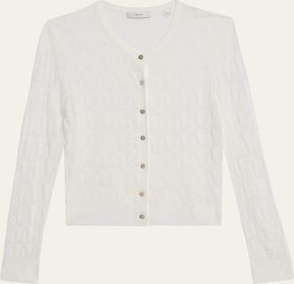 Vince Lace Stitch Cardigan