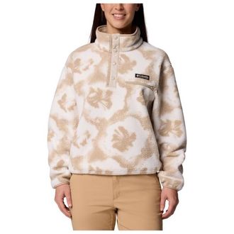 Columbia Helvetia II Printed Cropped Half Snap Fleecepullover f&uuml;r Damen | beige