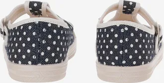 P&egrave;P&egrave; Girls Kids Fabric Shoes Navy Polka Dot