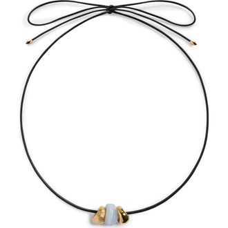 Monica Vinader Antica Gemstone Cord Necklace in 18K Gold Vermeil at Nordstrom