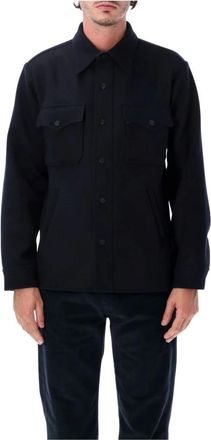 Fortela Ringo Overshirt - Heren - Zomerjassen - Blauw - XL - Wol - Jassen