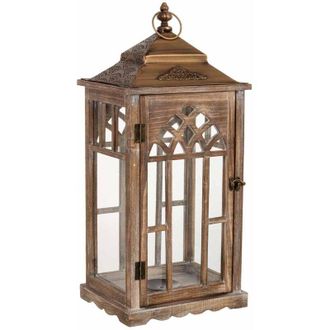 Wanderlust Deco Farol De Madera 26x21x58h Cm