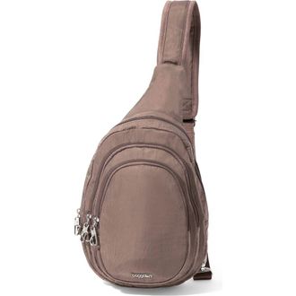 Baggallini Securtex Anti-Theft Multi Zip Sling in Portobello at Nordstrom