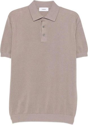 Lardini Beige Cotton Short Sleeve Polo