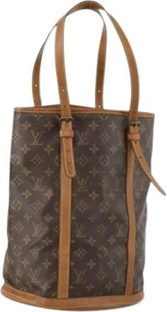 Louis Vuitton Pre-owned Bucket Bags, female, Brown, Size: ONE SIZE Pre-owned Monogram Canvas Bucket Bag