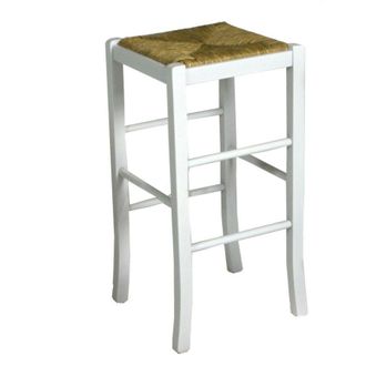 Vacchetti Vacchetti - Taburete Venus De Madera De Haya Lacada En Blanco Cm42x37,5h73 Hecho En Italia