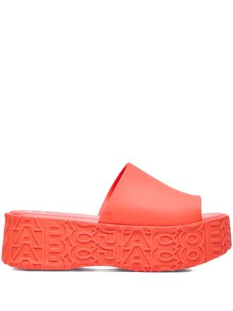 Melissa x Marc Jacobs Becky slides - women - Rubber/Rubber/Recycled PVC - 37 - Red