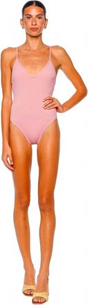 Staud Skya One Piece Swimsuit In Sweetheart Pink