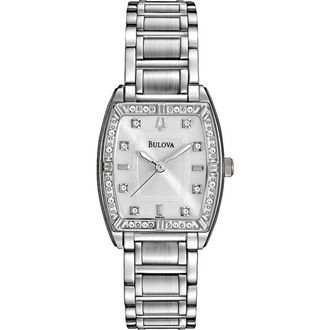 Bulova Womens Highbridge Diamond Bracelet Watch, 24mm - 0.12 ctw in Silver at Nordstrom Rack