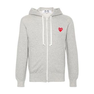 Comme Des Gar&ccedil;ons Zip-throughs, male, Gray, Size: XS Cotton Hoodie