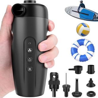OEM Bomba De Aire El&eacute;ctrica De 15 Psi, Inflador El&eacute;ctrico Recargable Con 7 Boquillas Y Adaptador, Inflador Y Desinflador R&aacute;pido 2 En 1 Para Botes Inflable