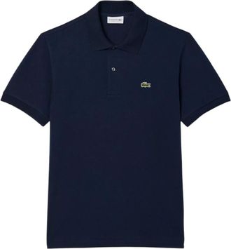 Lacoste Tops, Heren, Blauw, S, Katoen, Klassieke Fit Polo Shirt