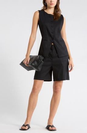 Nordstrom Pleat Front Trouser Shorts in Black at Nordstrom Rack, Size 16 (Similar To 14W)