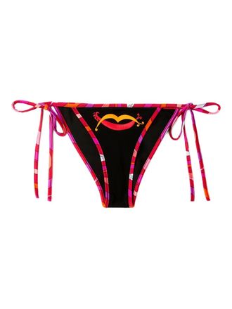 Pucci Slip bikini con ricamo - Nero