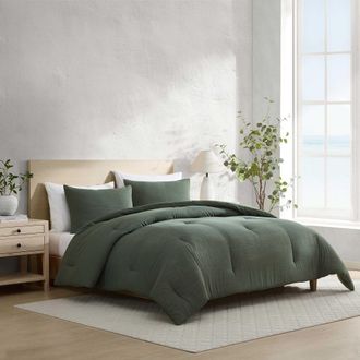 Nautica Herringbone Chenille Green Twin Comforter Set