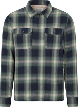 Mountain Warehouse Heren Stream II molton gevoerd overhemd (Donkergroen)