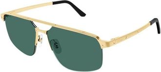 Cartier Sunglasses, male, Yellow, 60 MM, Santos Evolution Sunglasses