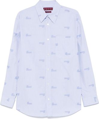 Gucci Light Blue Striped Shirt