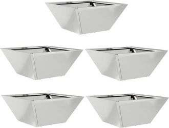 vidaXL Garden Bowl Planter 5 pcs Silver 35 x 35 x 15 cm Vidaxl