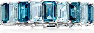Ross-Simons London and Sky Blue Topaz Eternity Band in Sterling Silver