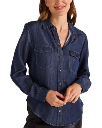 Bella Dahl Linen-Blend Western Shirt
